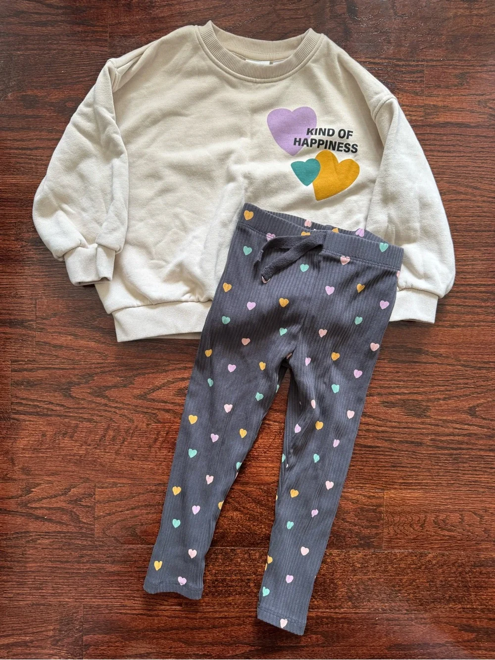 Zara Toddler Matching Sweatshirt and Ribbed Leggings Set